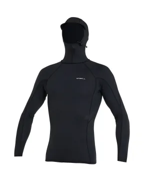 Oneill Psycho Hooded UV LS Rash Vest Mens - Black/Black/Black