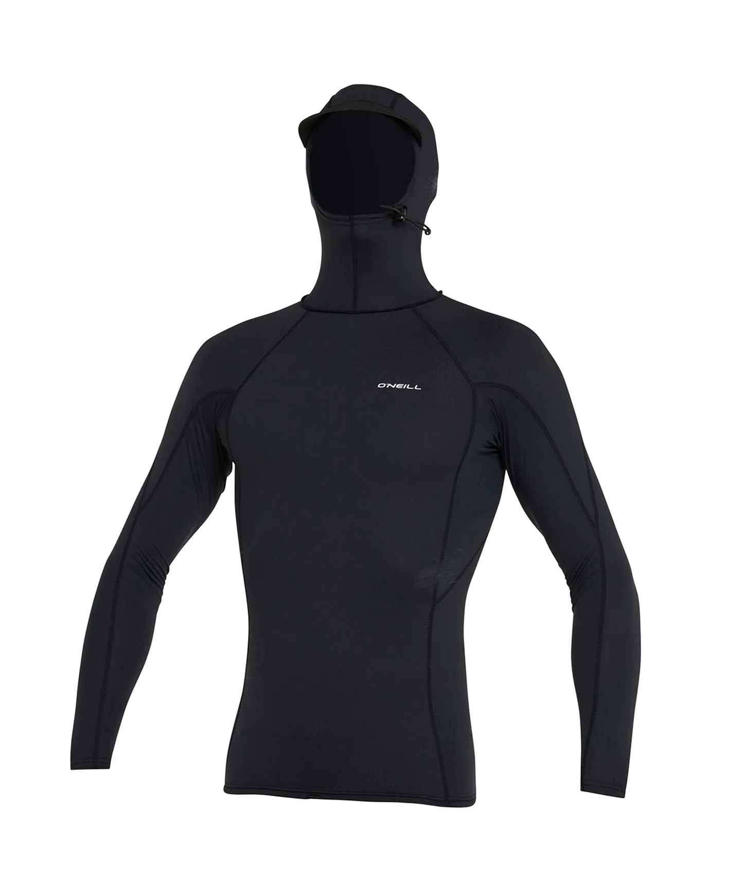 Oneill Psycho Hooded UV LS Rash Vest Mens - Black/Black/Black
