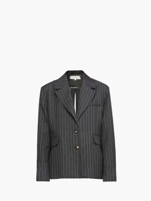 OPEN BACK TAILORED SHIRT BLAZER