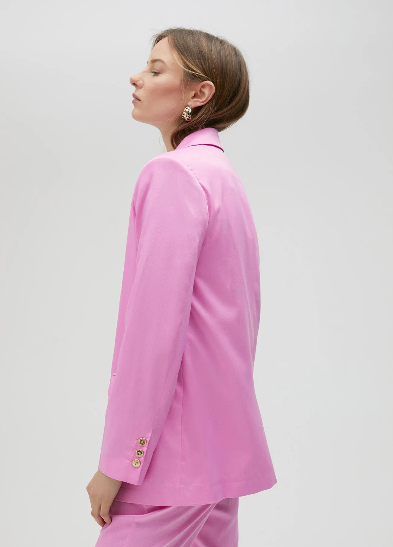 Oversize satin blazer