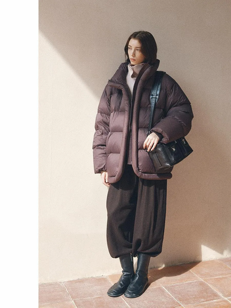 Oversized High Collar Puffer Jacket