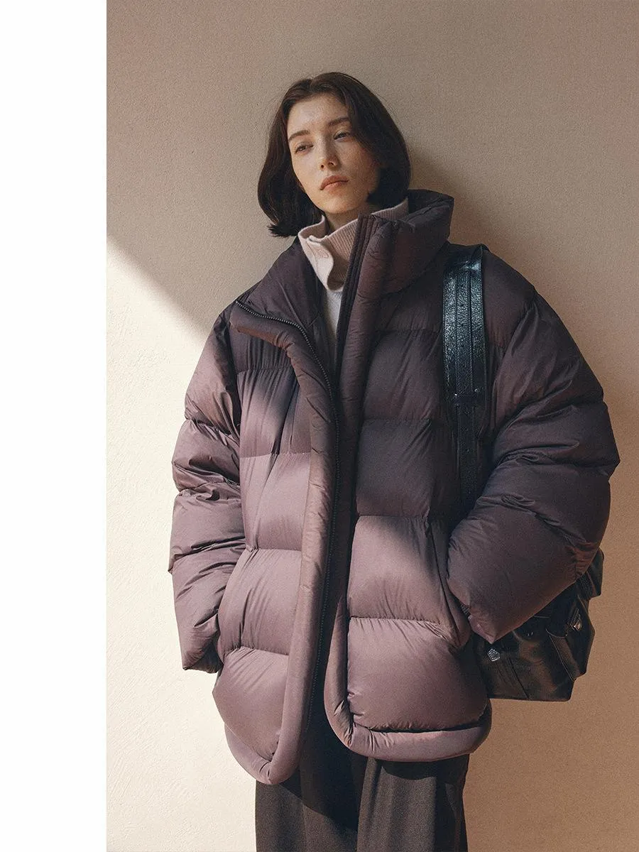 Oversized High Collar Puffer Jacket