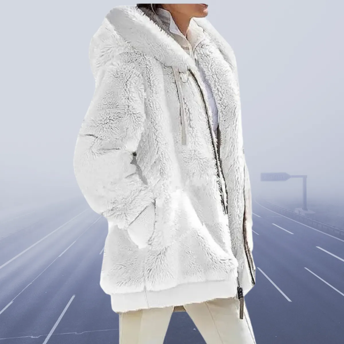 Oversized teddy jacket for women | cozy and warm | winter coat