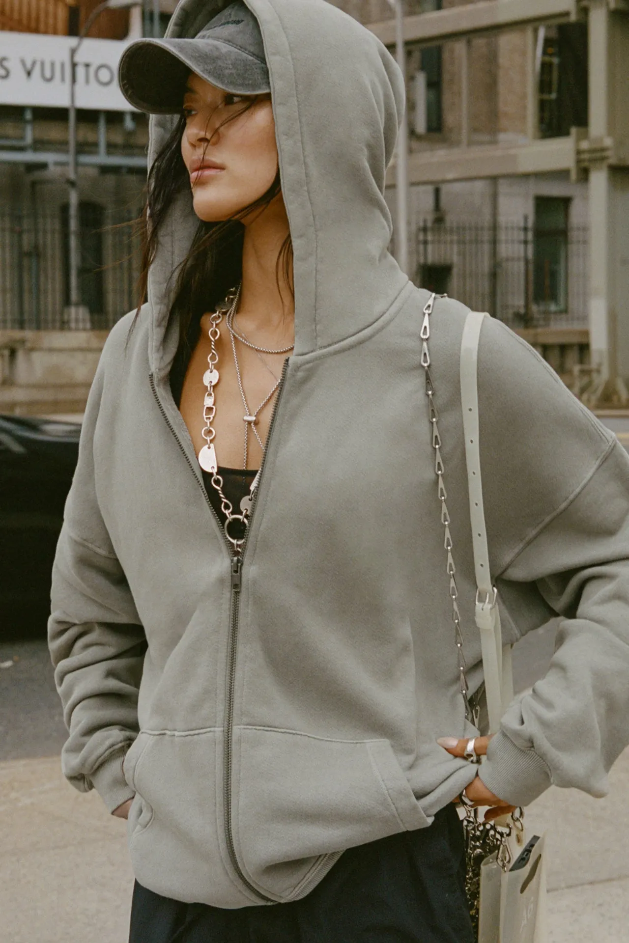 Oversized Zip Hoodie