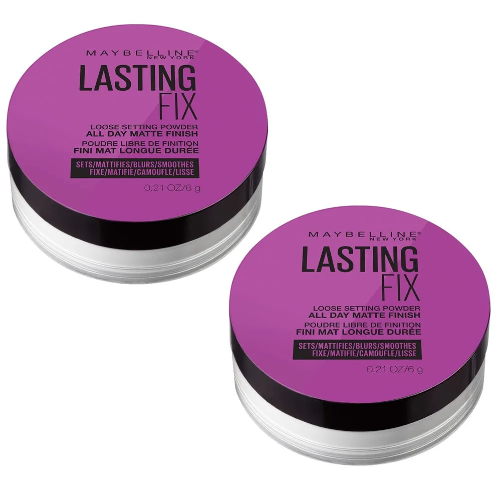 Pack of 2 Maybelline New York Lasting Fix Loose Setting Powder, Translucent