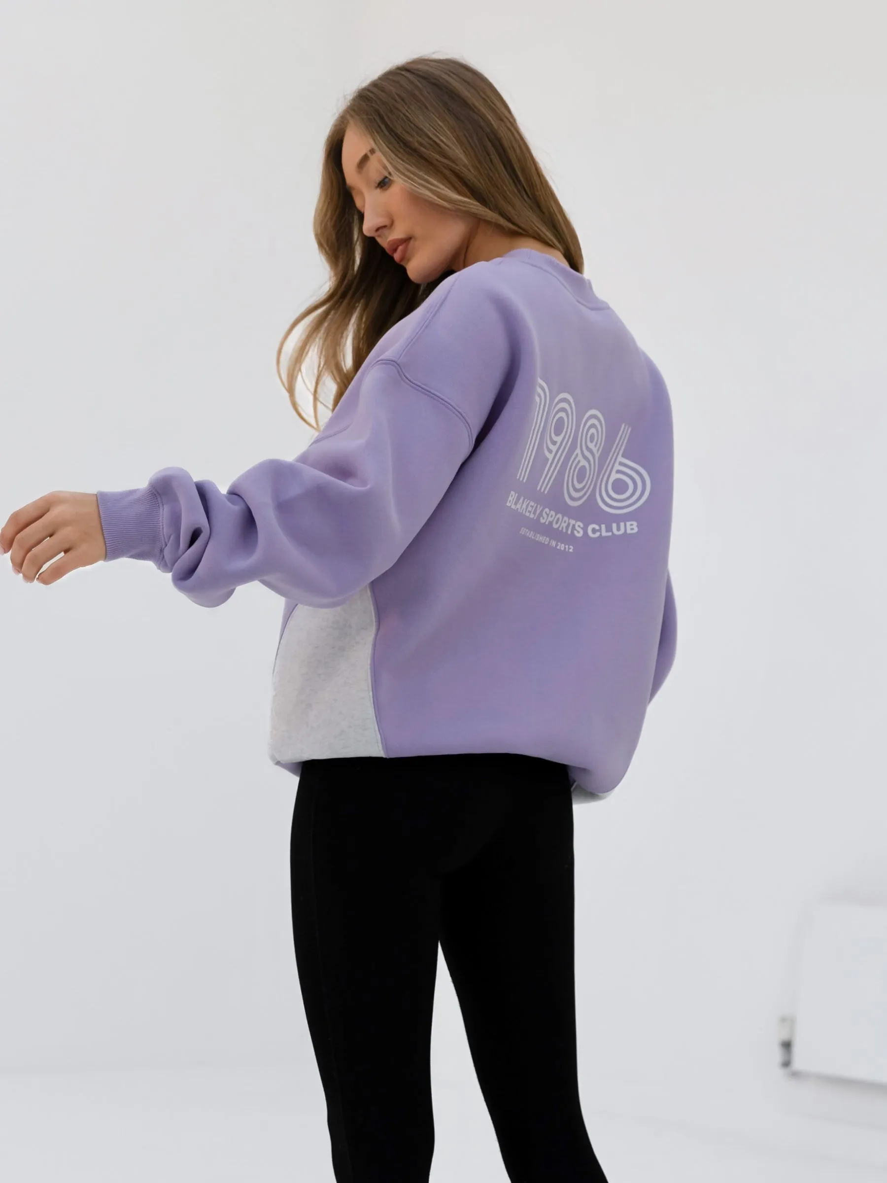 Panel Oversized Jumper - Violet