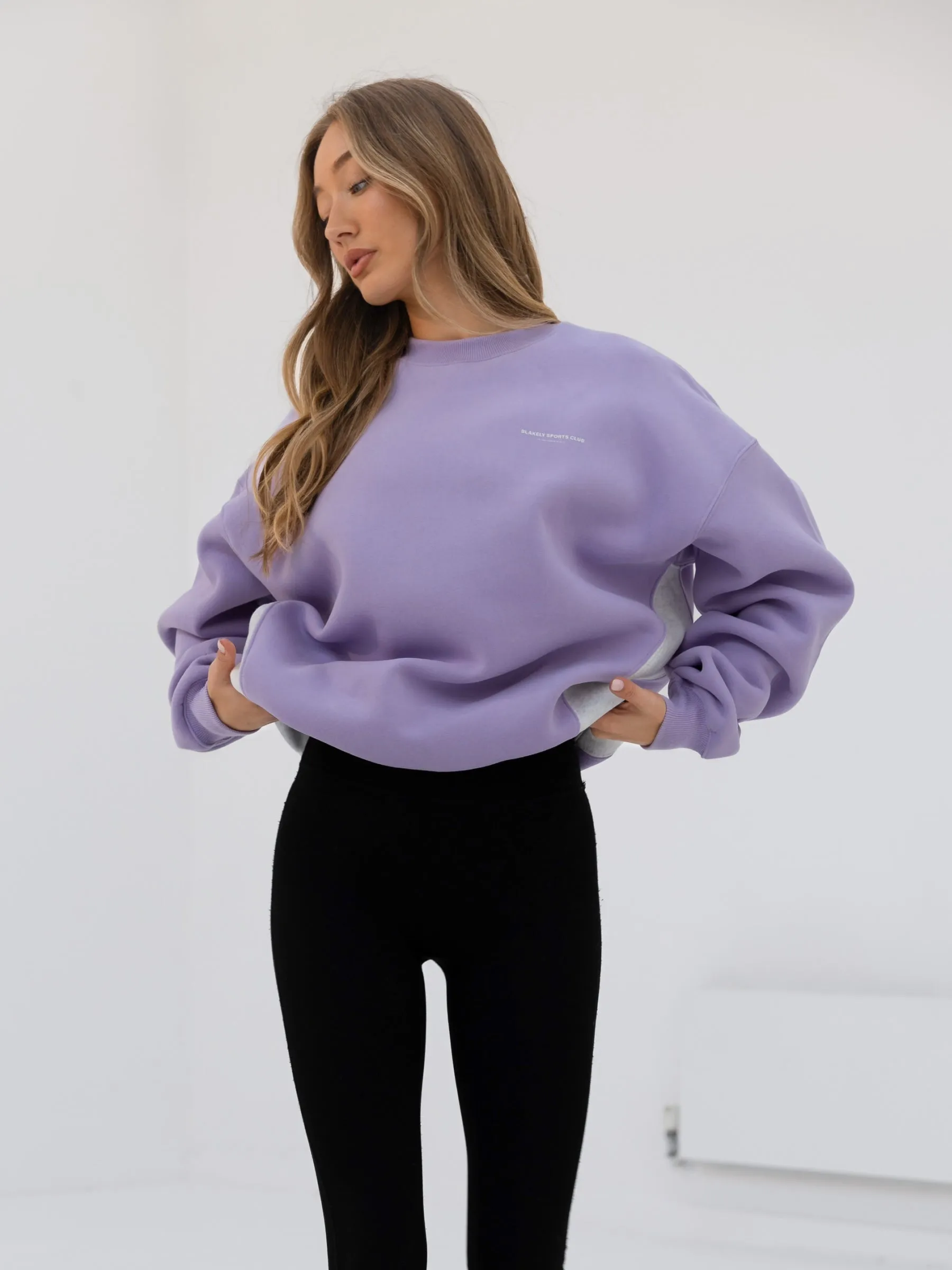 Panel Oversized Jumper - Violet