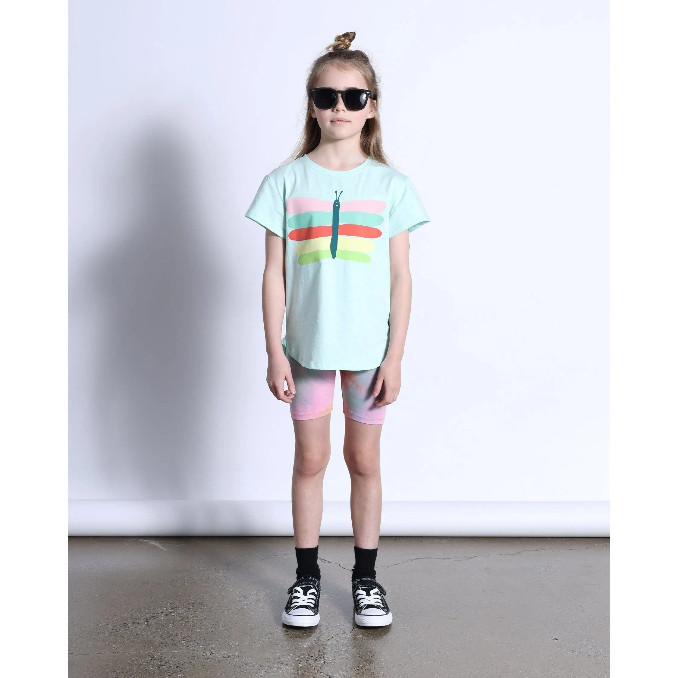 Pastel Butterfly Tee- Mint Marle