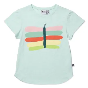 Pastel Butterfly Tee- Mint Marle