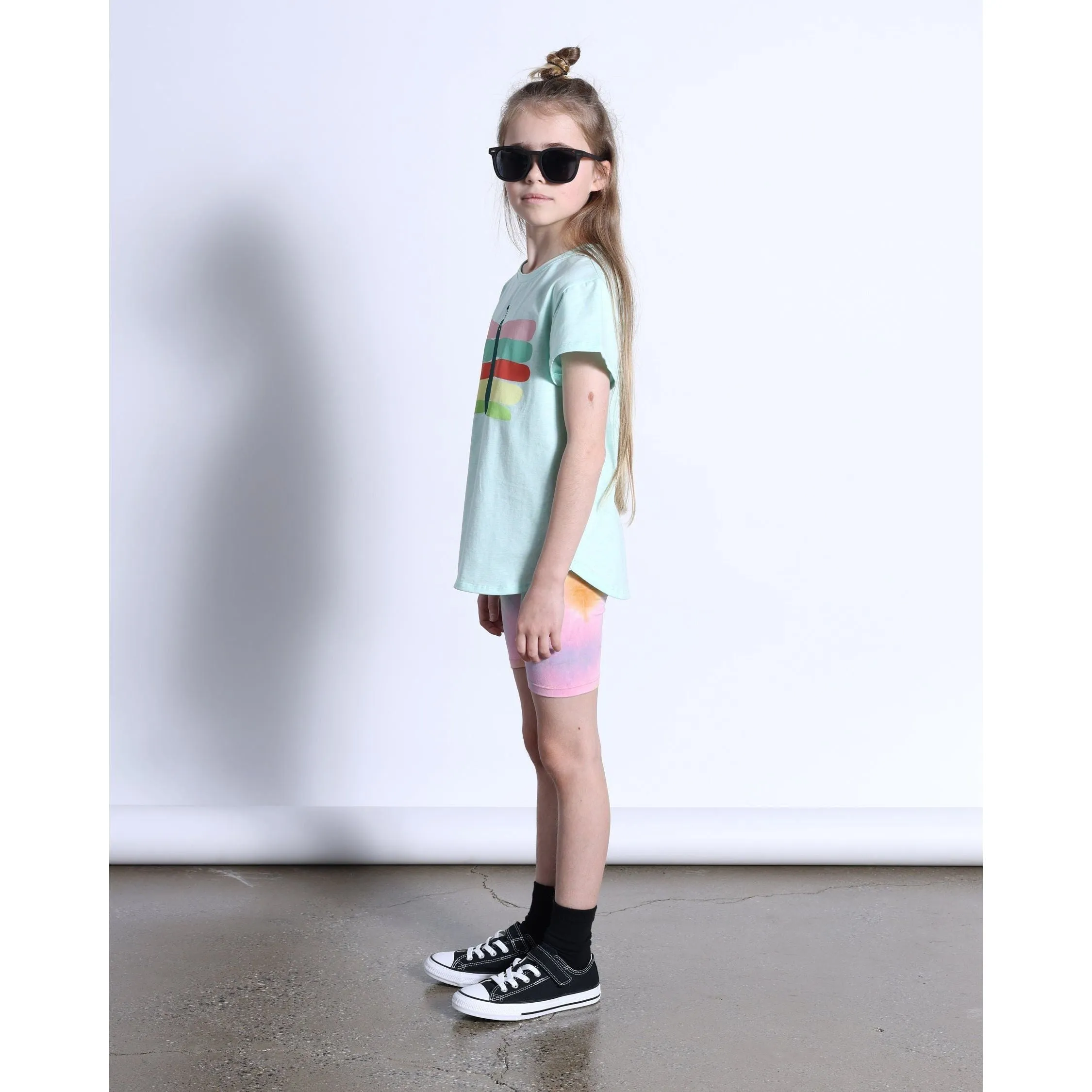 Pastel Butterfly Tee- Mint Marle