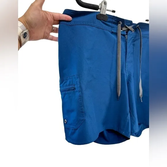 Patagonia woman’s nylon athletic swim beach blue shorts
