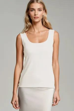 PAULA RYAN Slim Fit Singlet Micromodal - Oyster