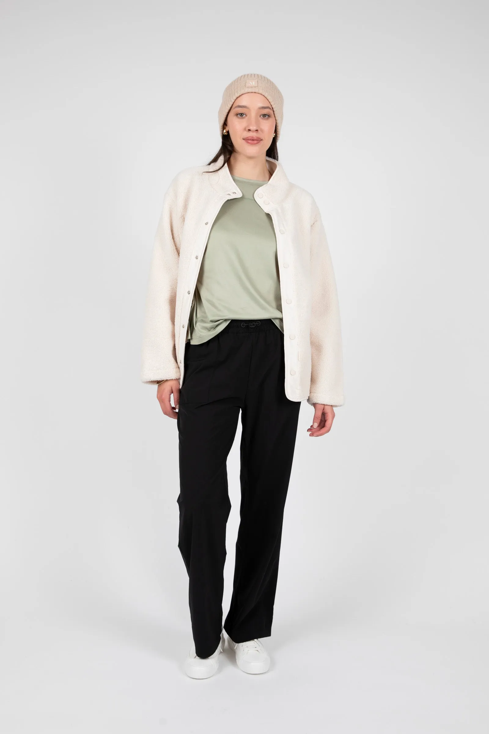 Peak Teddy Fleece Jacket - Ivory