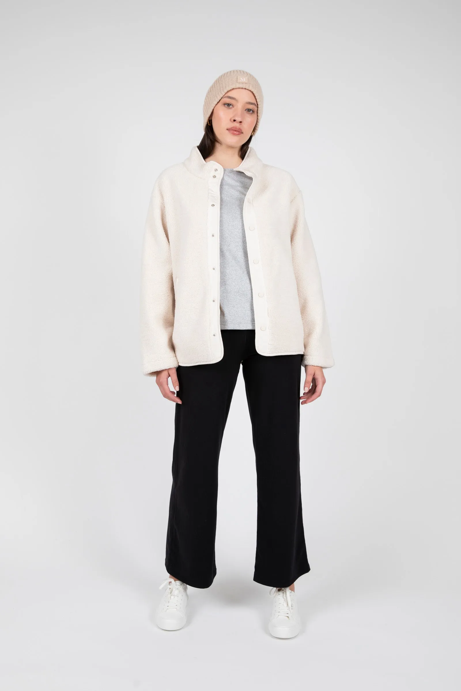Peak Teddy Fleece Jacket - Ivory