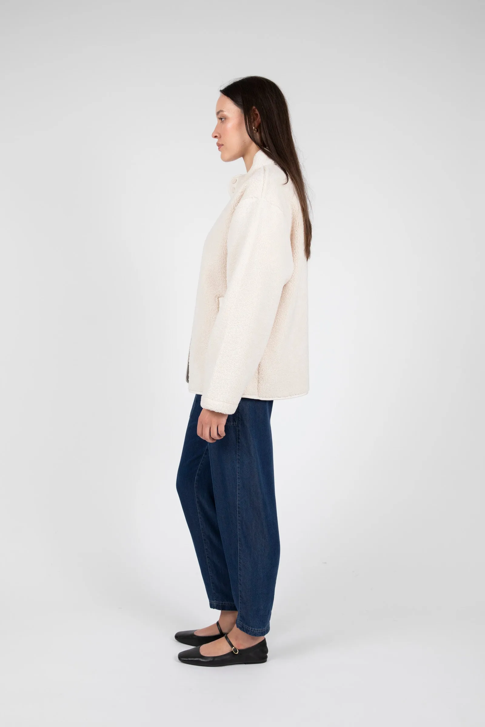 Peak Teddy Fleece Jacket - Ivory