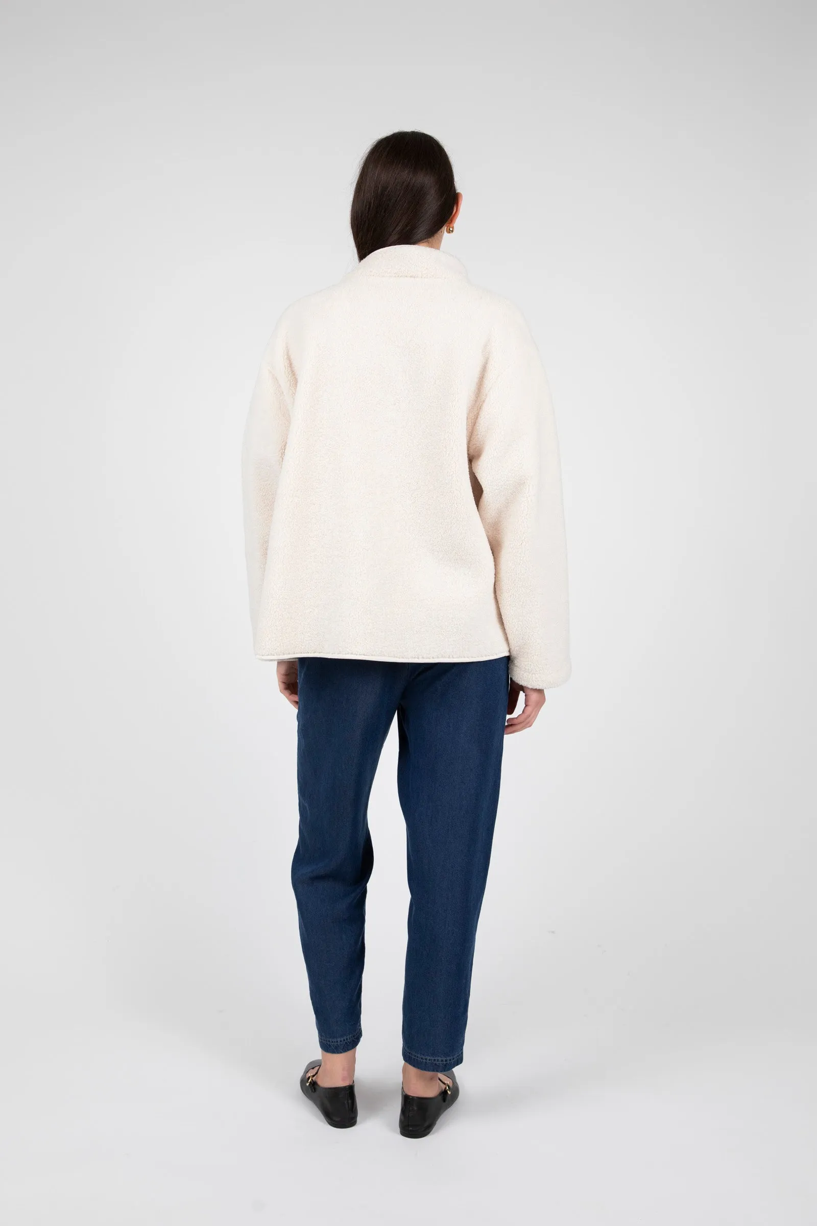 Peak Teddy Fleece Jacket - Ivory
