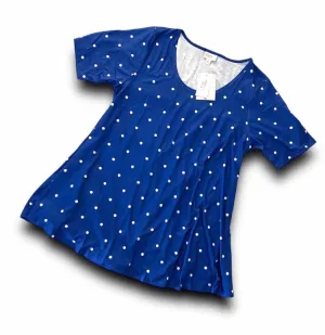 Perfect T - Blue White Polka Dot