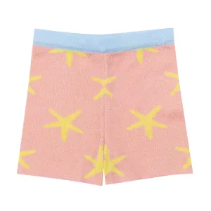 Pima Cotton Knit Shorts Starfish, Pink