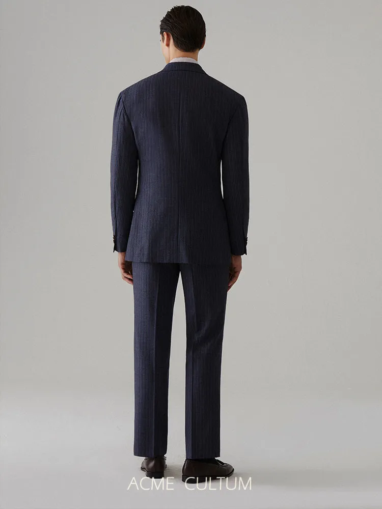 Pinstripe Wool Suit