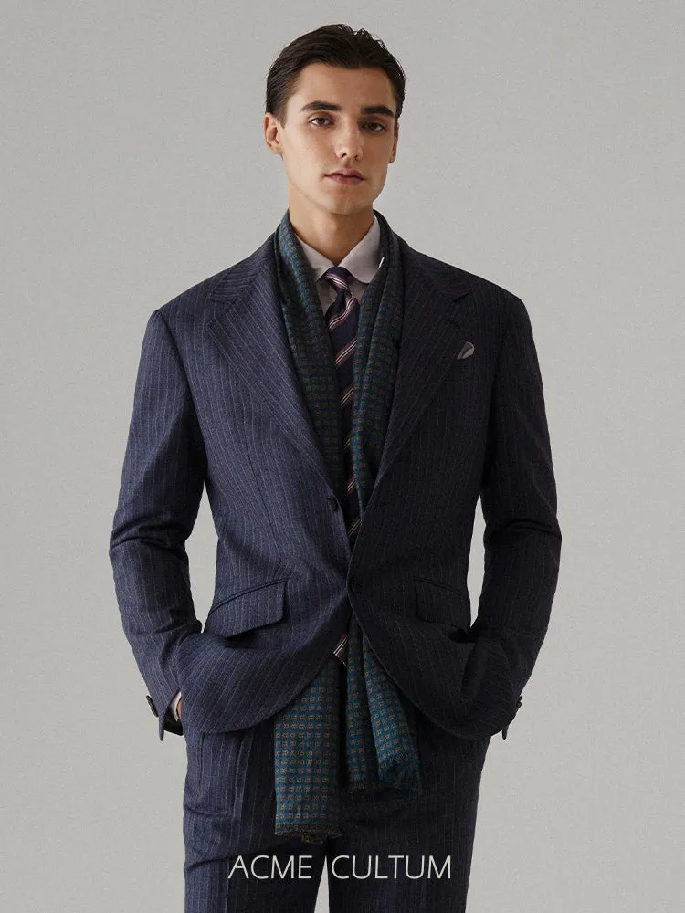 Pinstripe Wool Suit