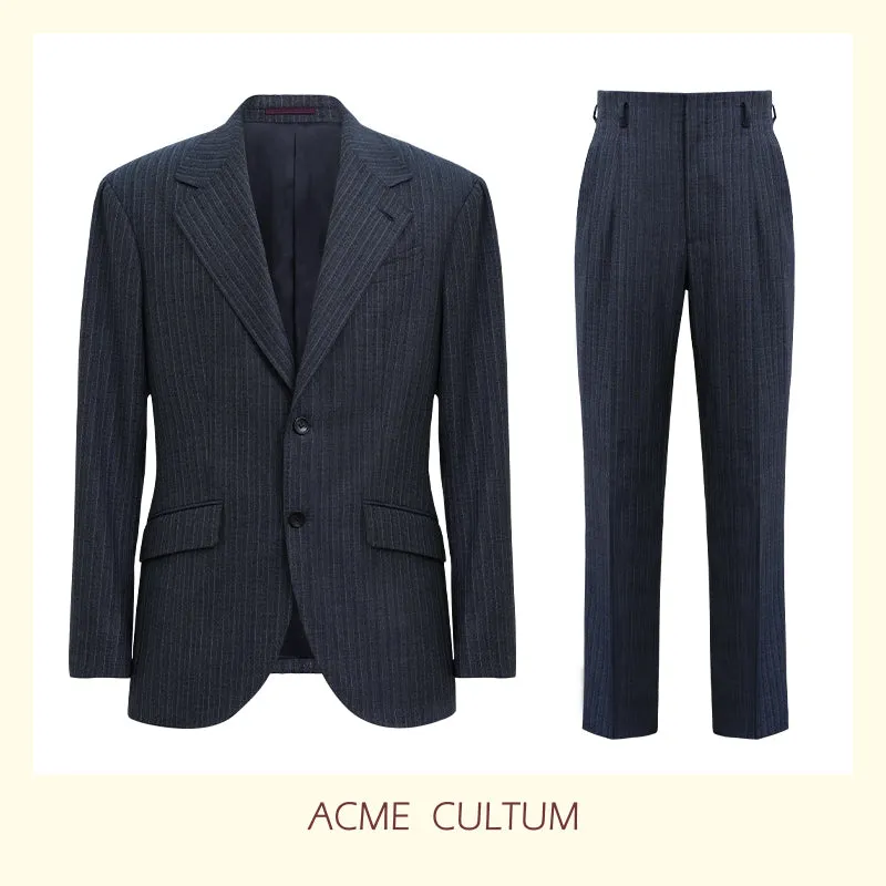 Pinstripe Wool Suit