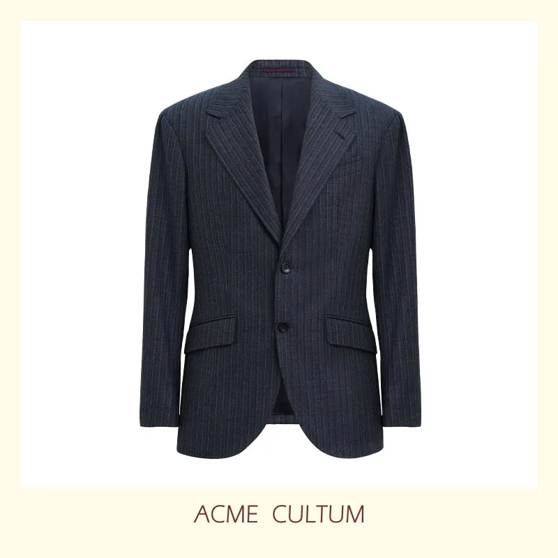 Pinstripe Wool Suit