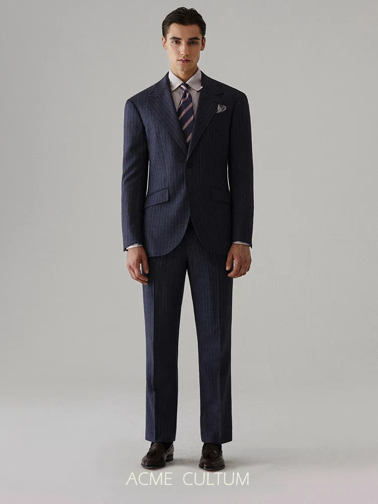 Pinstripe Wool Suit