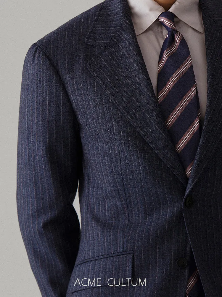 Pinstripe Wool Suit