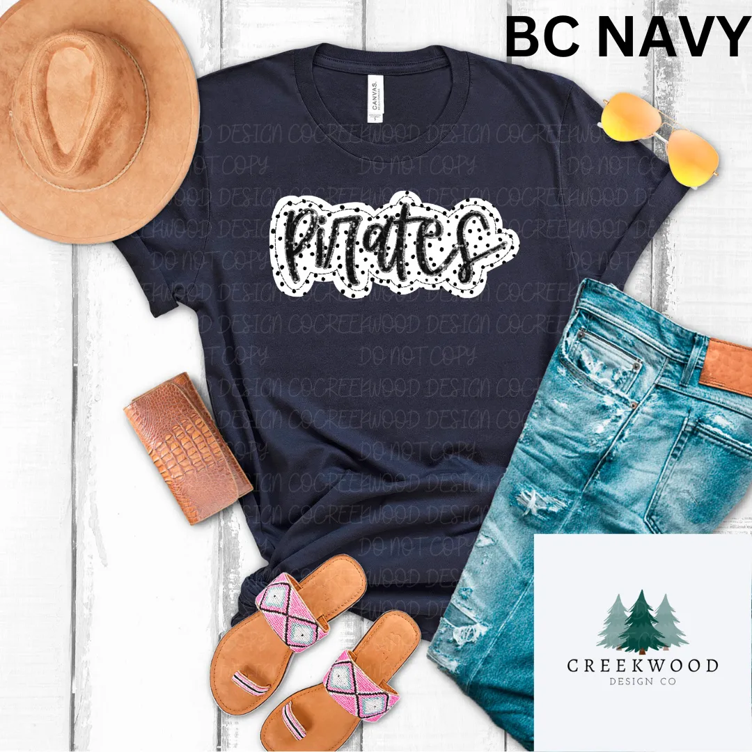 Pirates Dotted Faux Applique