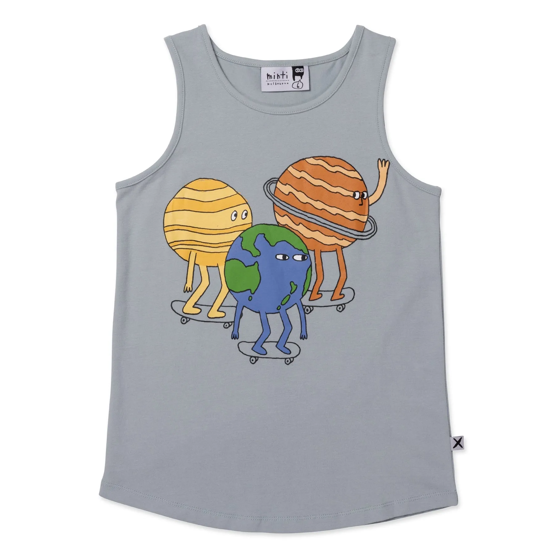 Planet Skaters Singlet- Sage