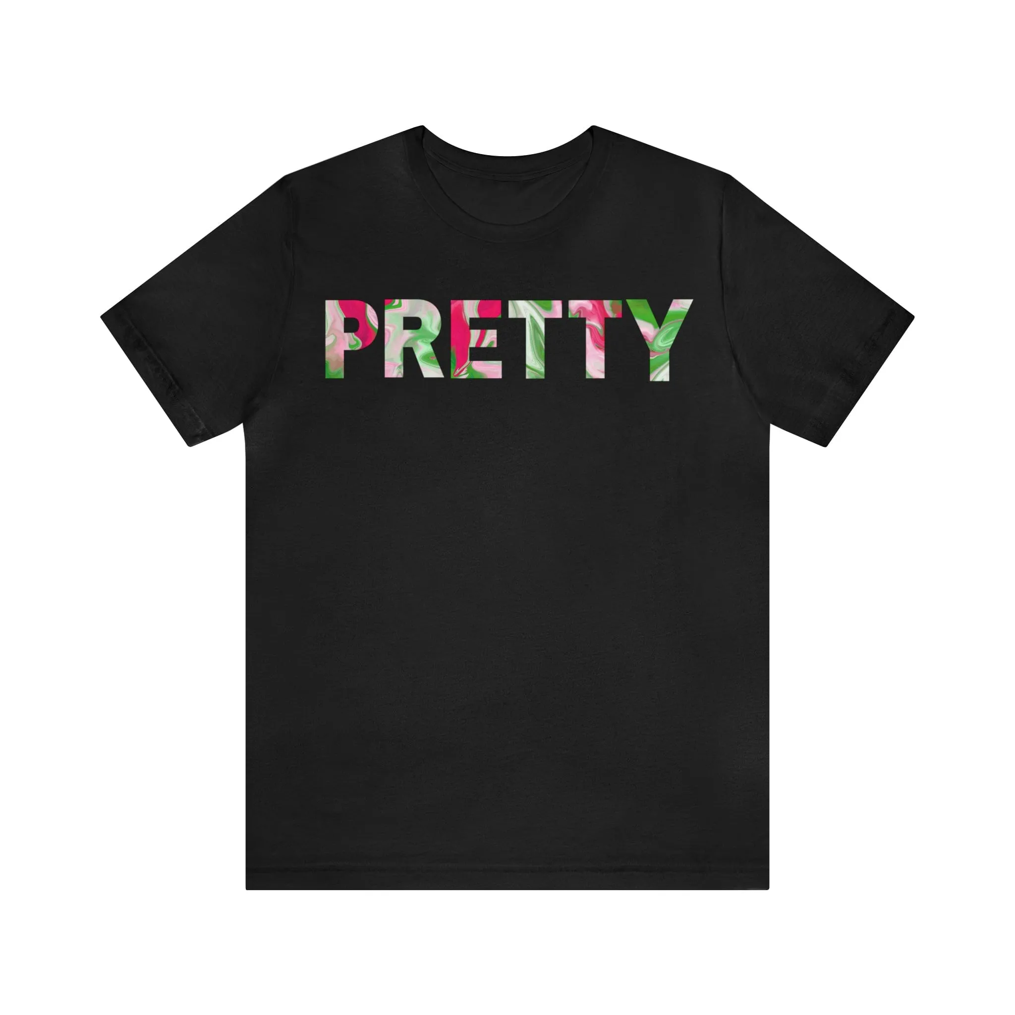 PNK Watercolor Pink & Green Pretty T-shirt