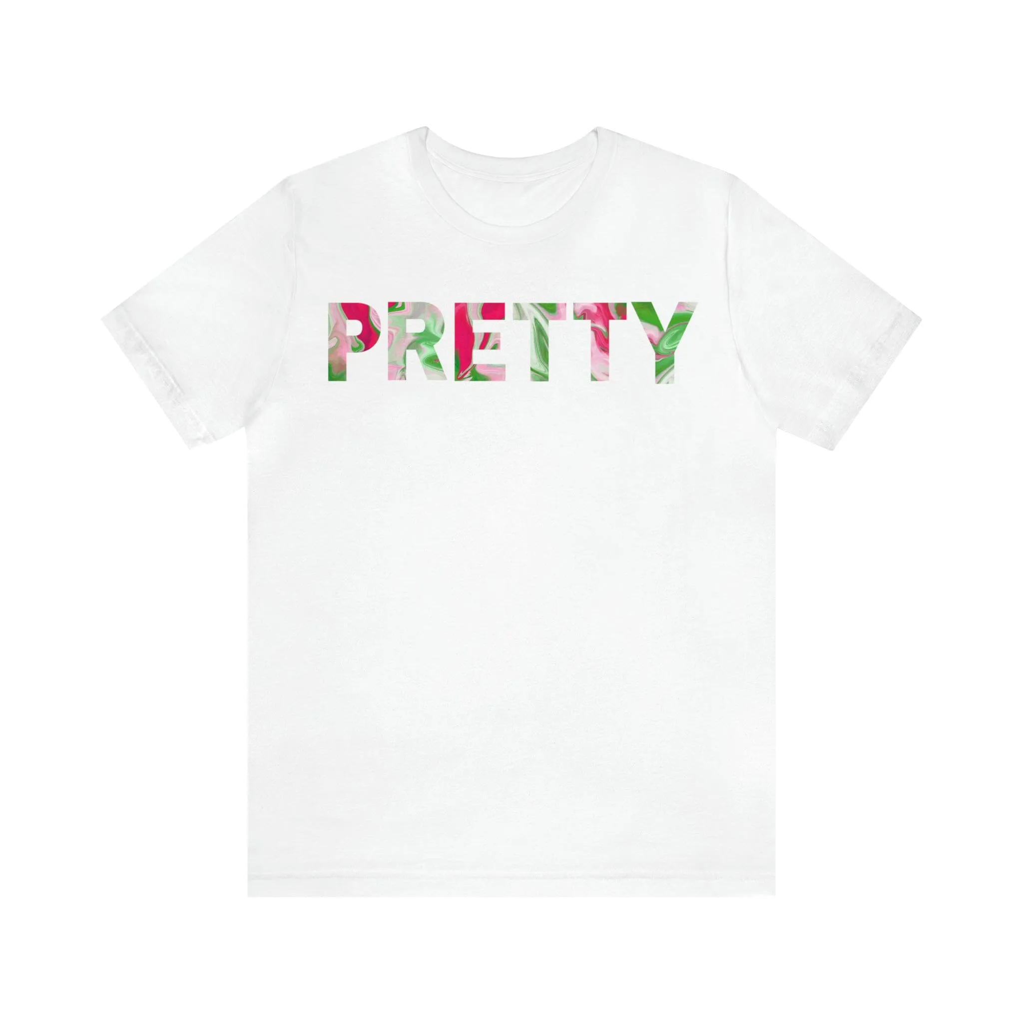 PNK Watercolor Pink & Green Pretty T-shirt