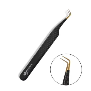 Premium Black Volume Lash Tweezers – Slim Boot