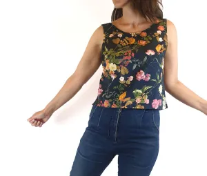 Princess Highway navy print sleeveless tank top size 8