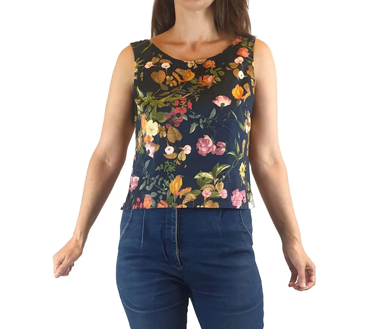 Princess Highway navy print sleeveless tank top size 8