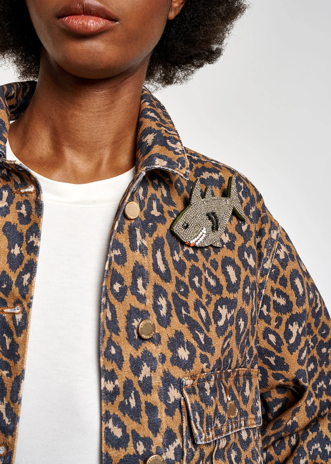 Print denim jacket