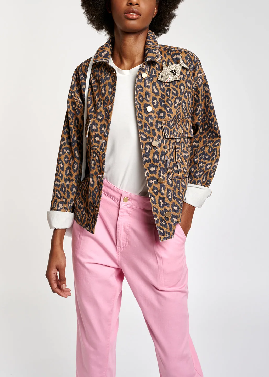 Print denim jacket