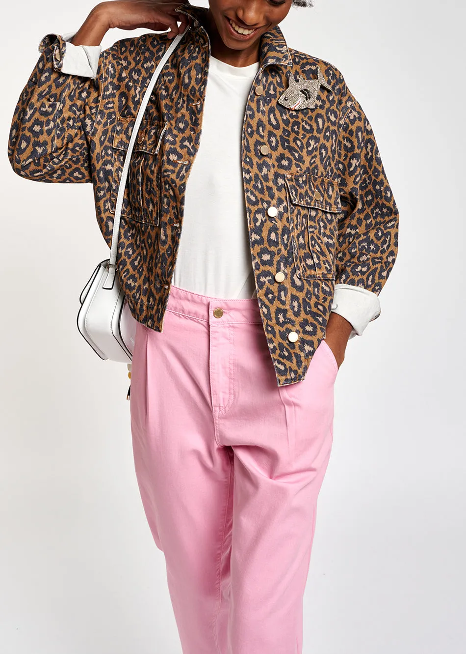Print denim jacket