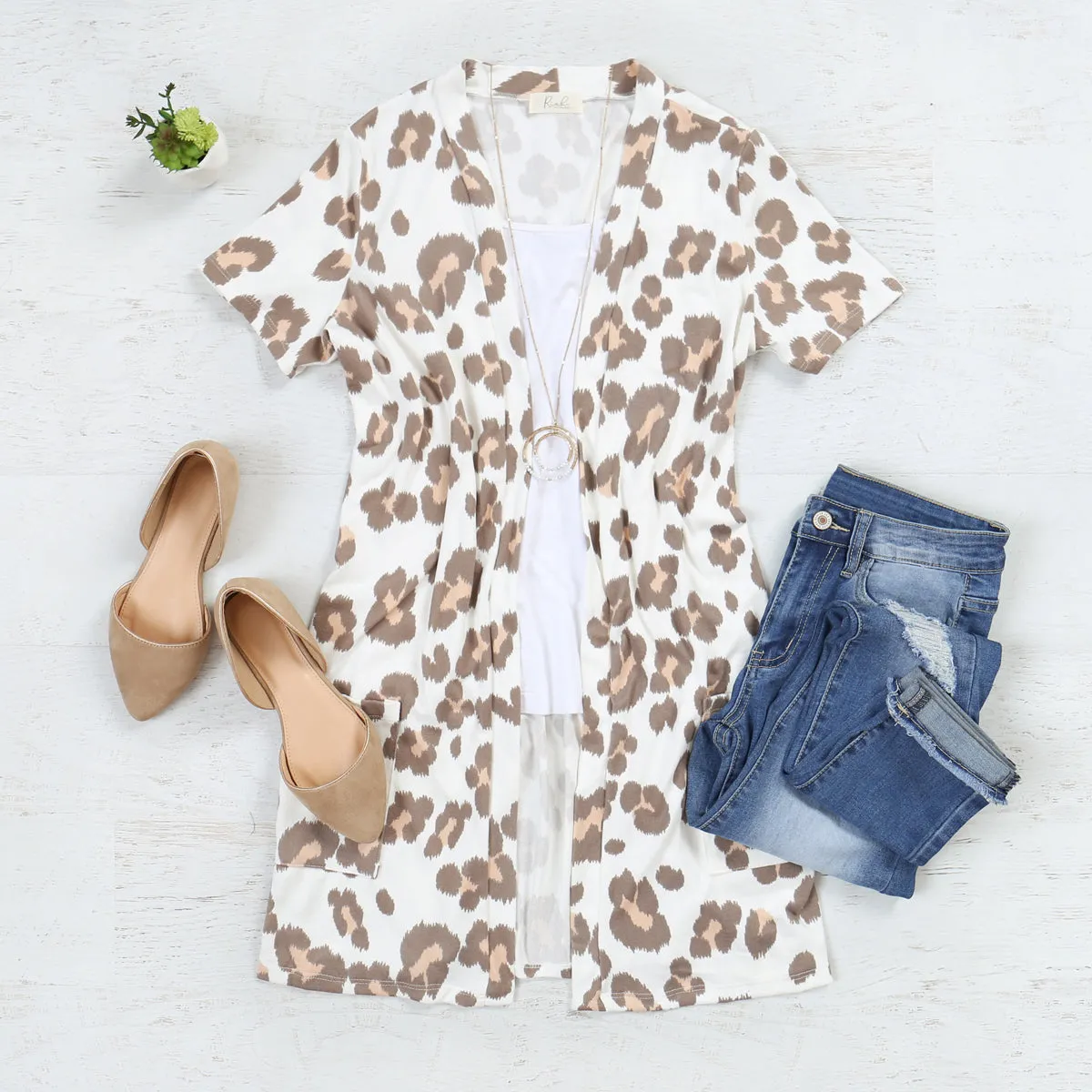 Print Pocket Cardigan