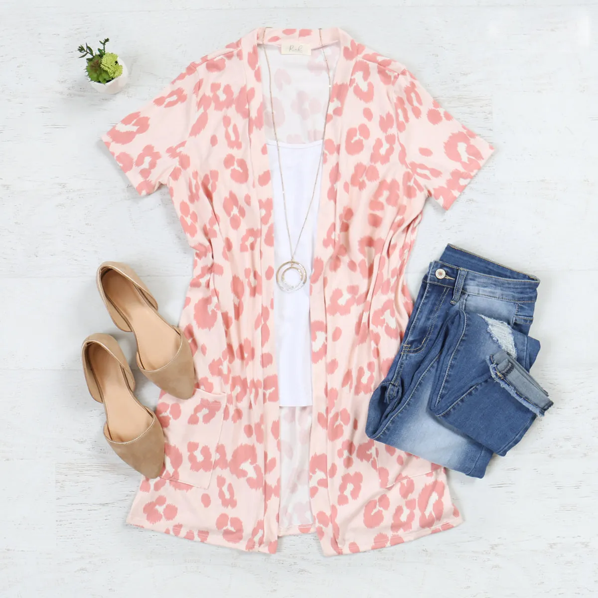Print Pocket Cardigan