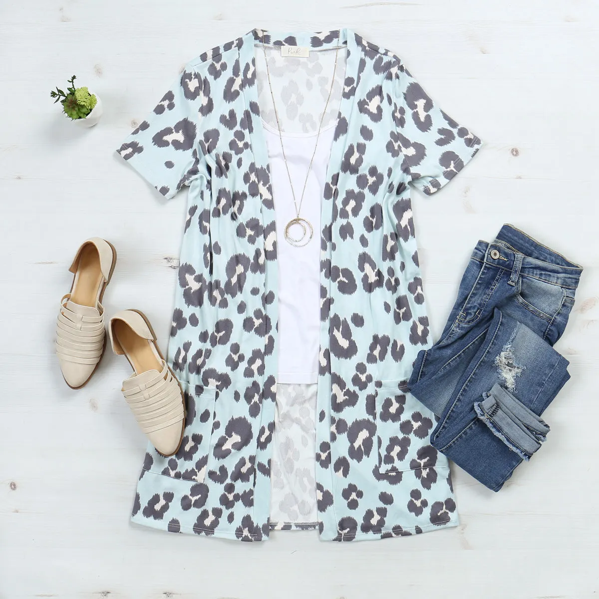 Print Pocket Cardigan