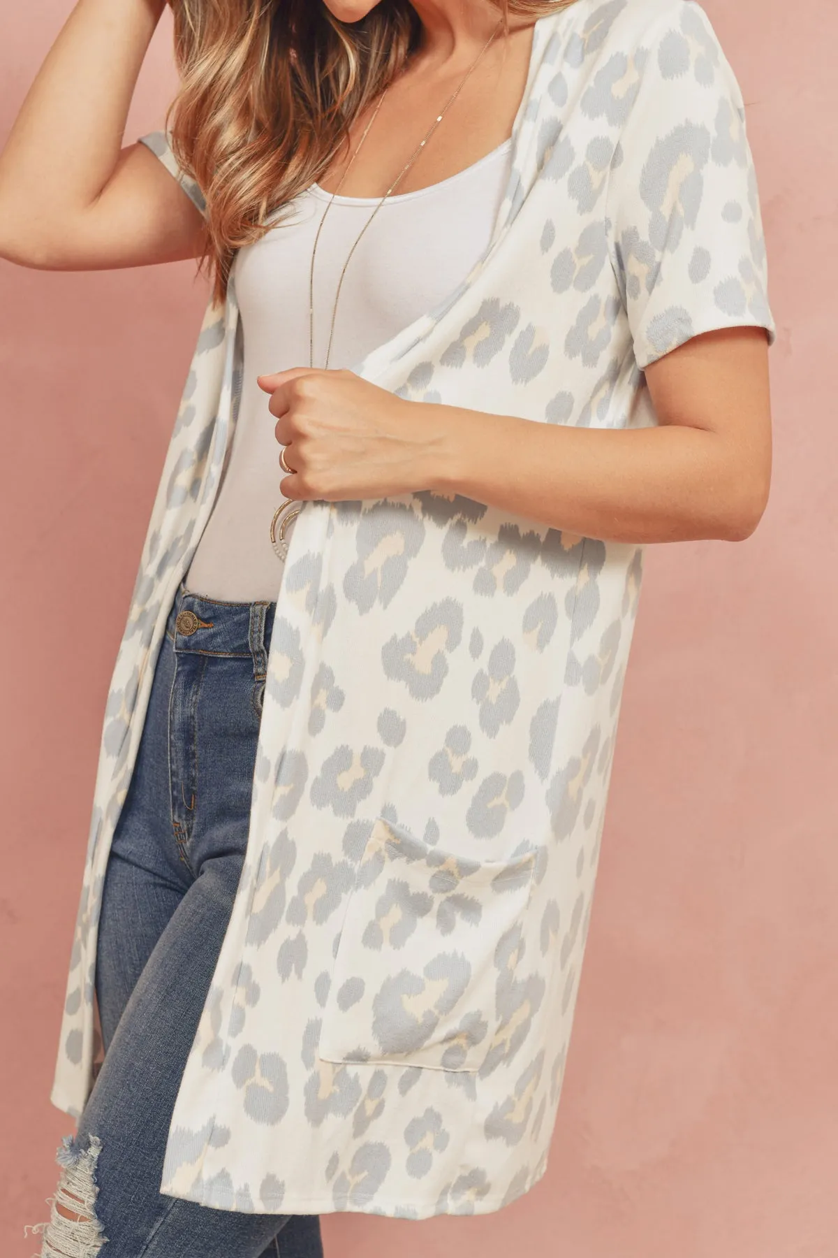 Print Pocket Cardigan