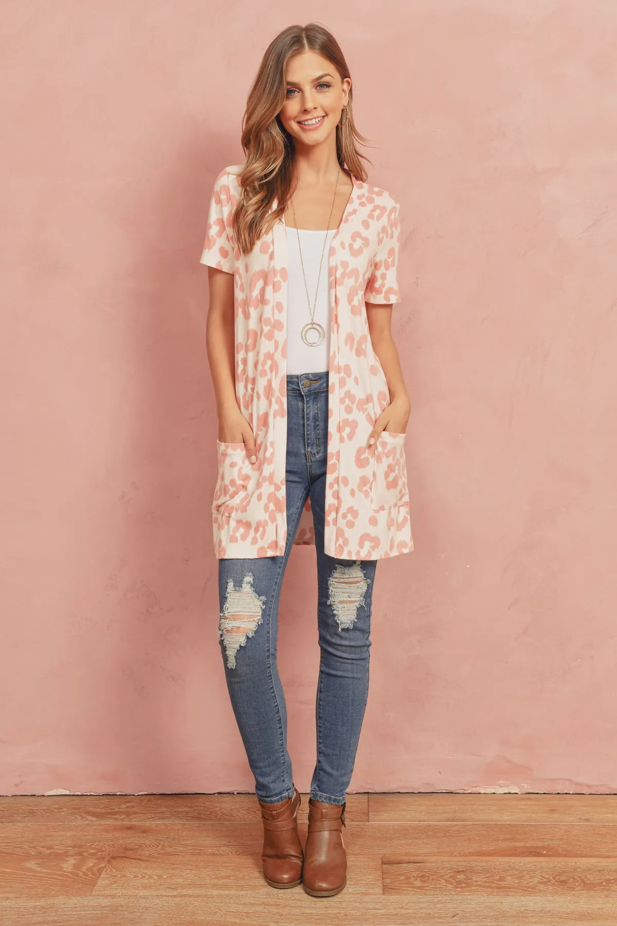 Print Pocket Cardigan