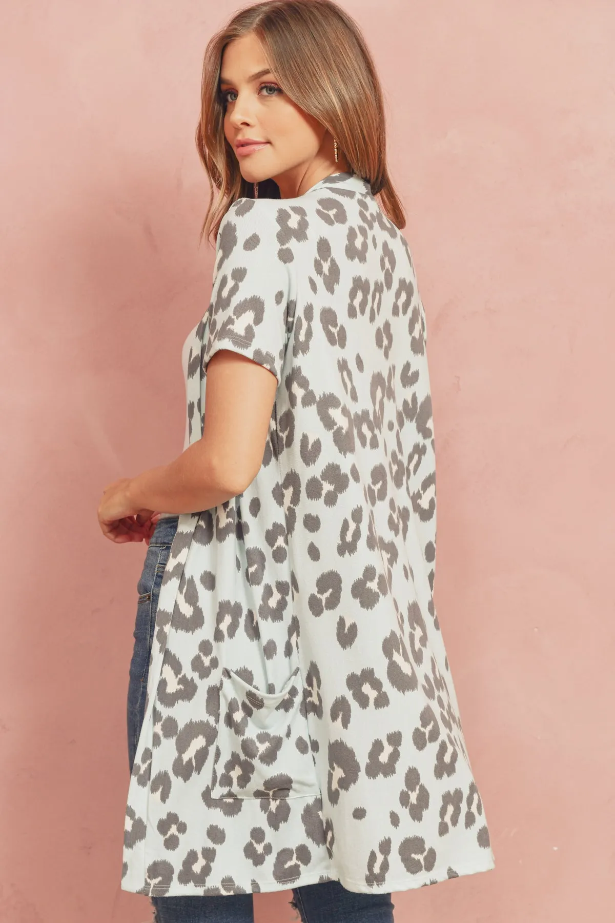 Print Pocket Cardigan