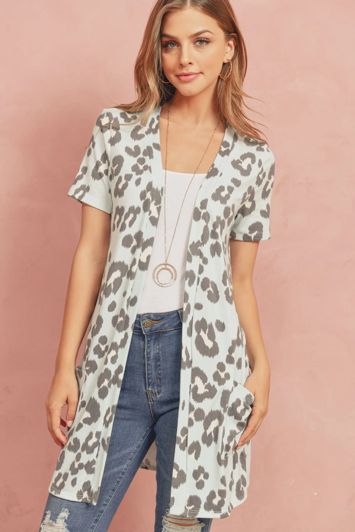 Print Pocket Cardigan