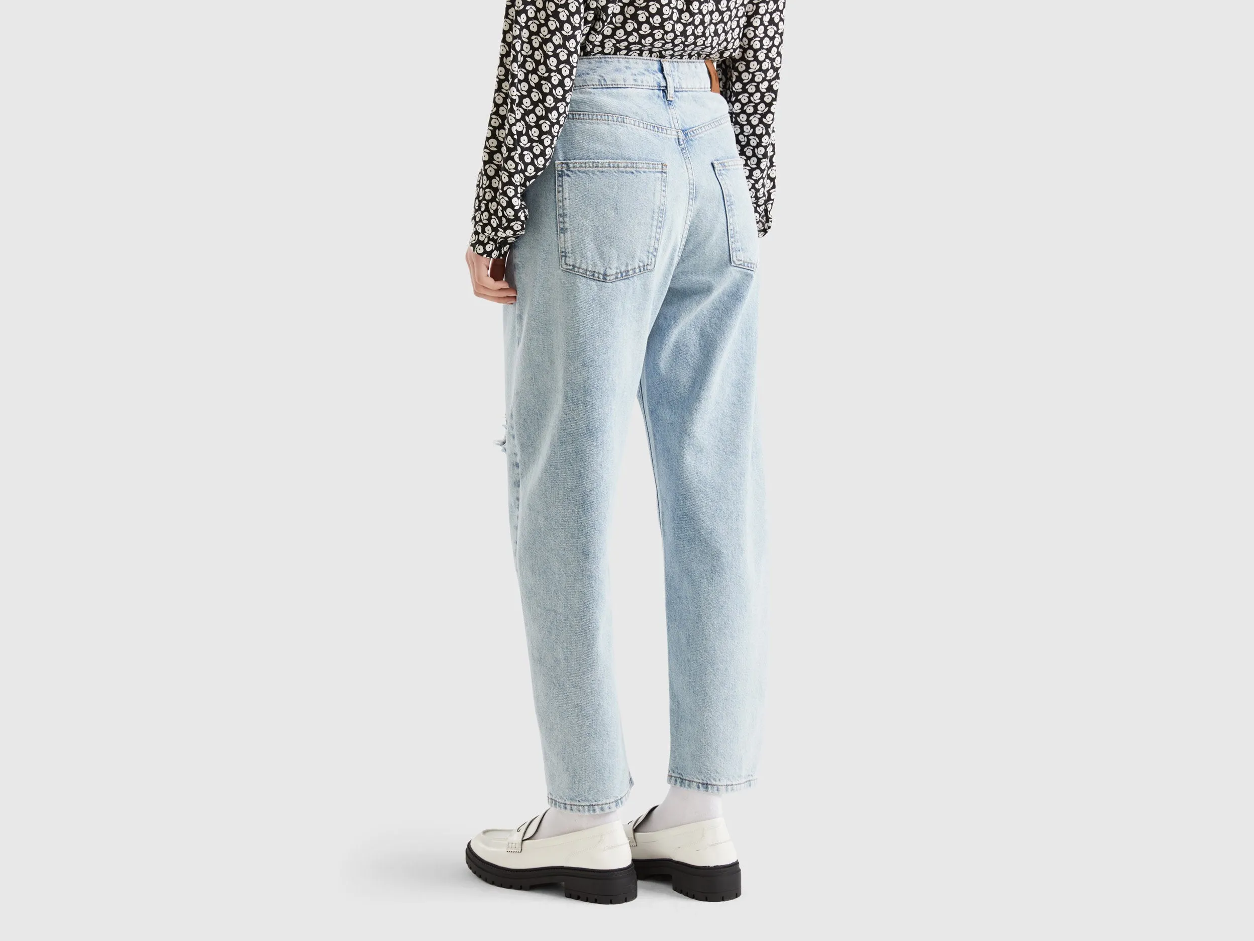 Printed Wide Leg Jeans