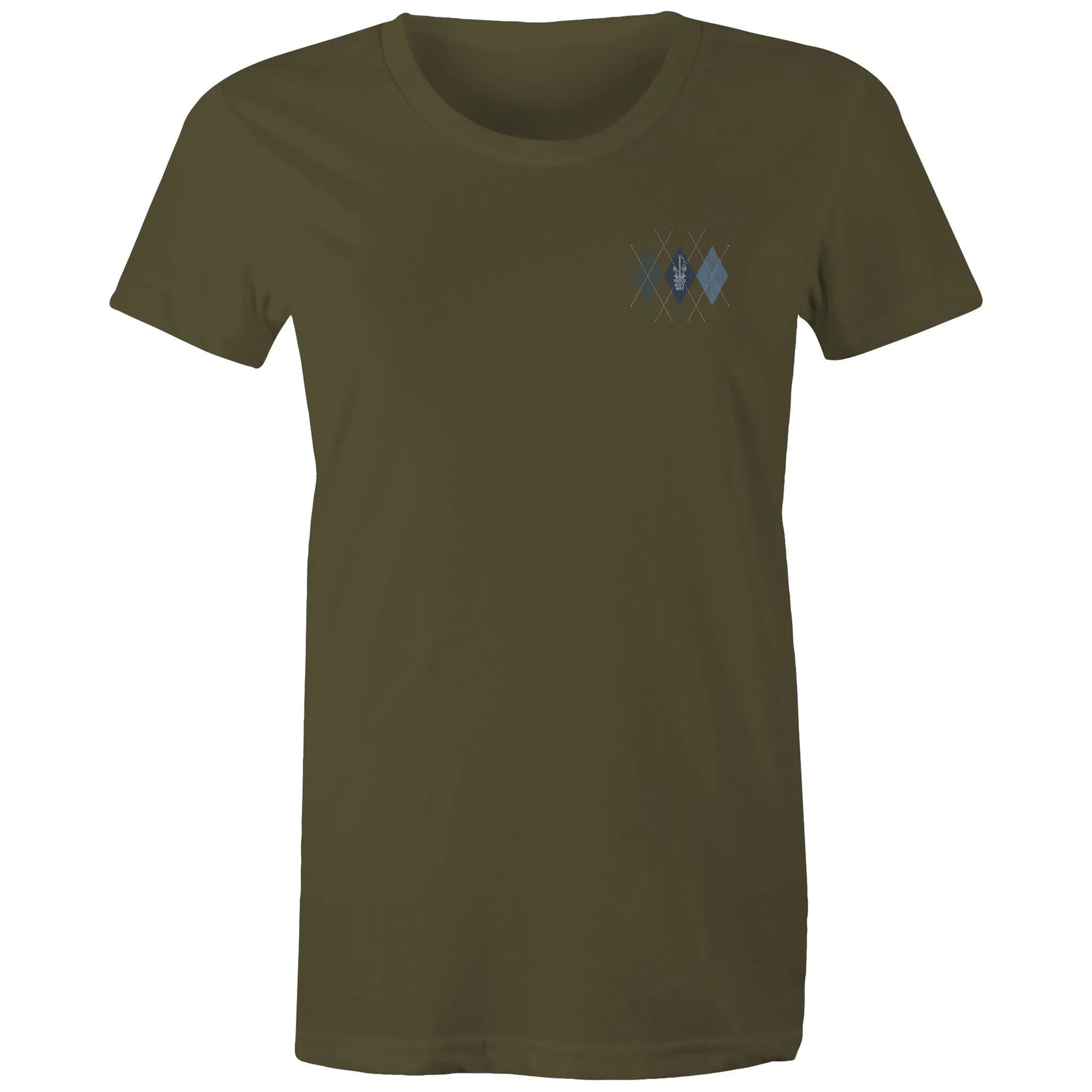Proud Navy Wife (Argyle) Women's T-shirt