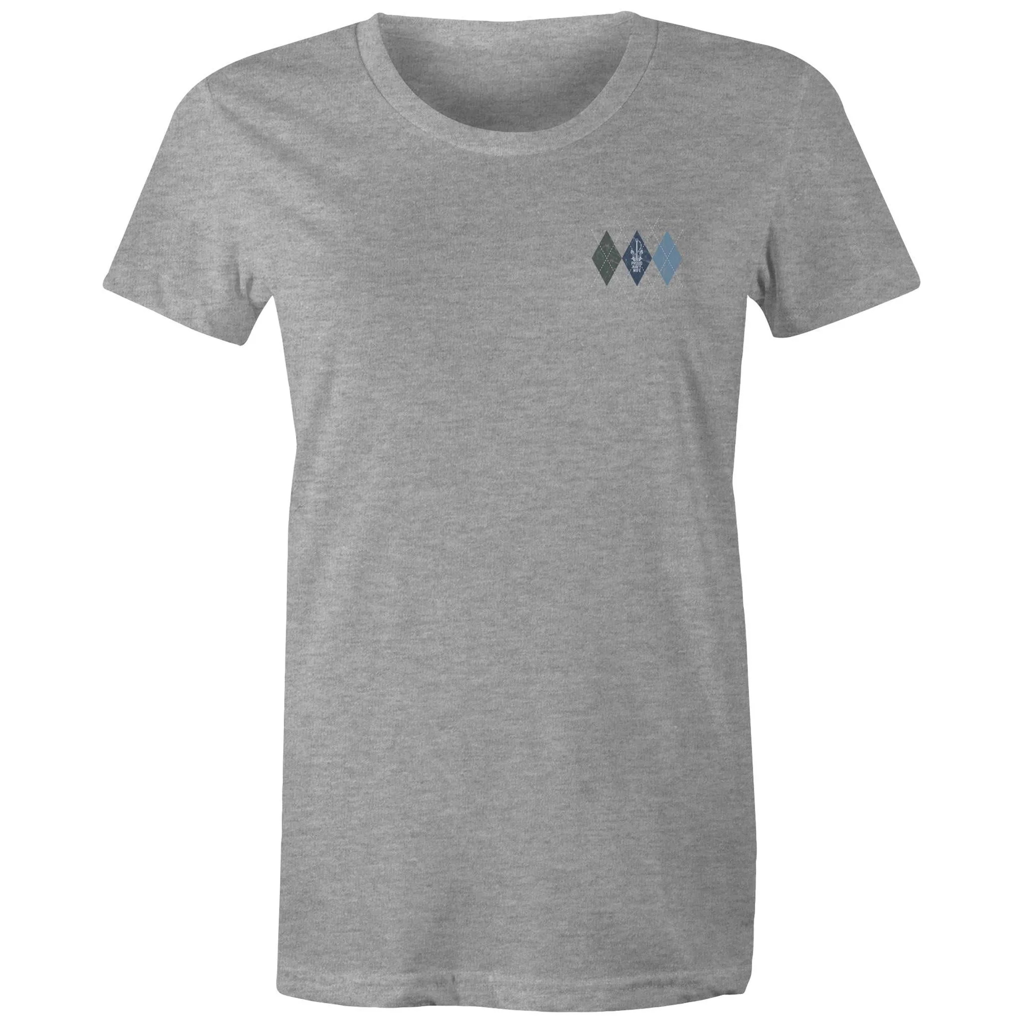 Proud Navy Wife (Argyle) Women's T-shirt