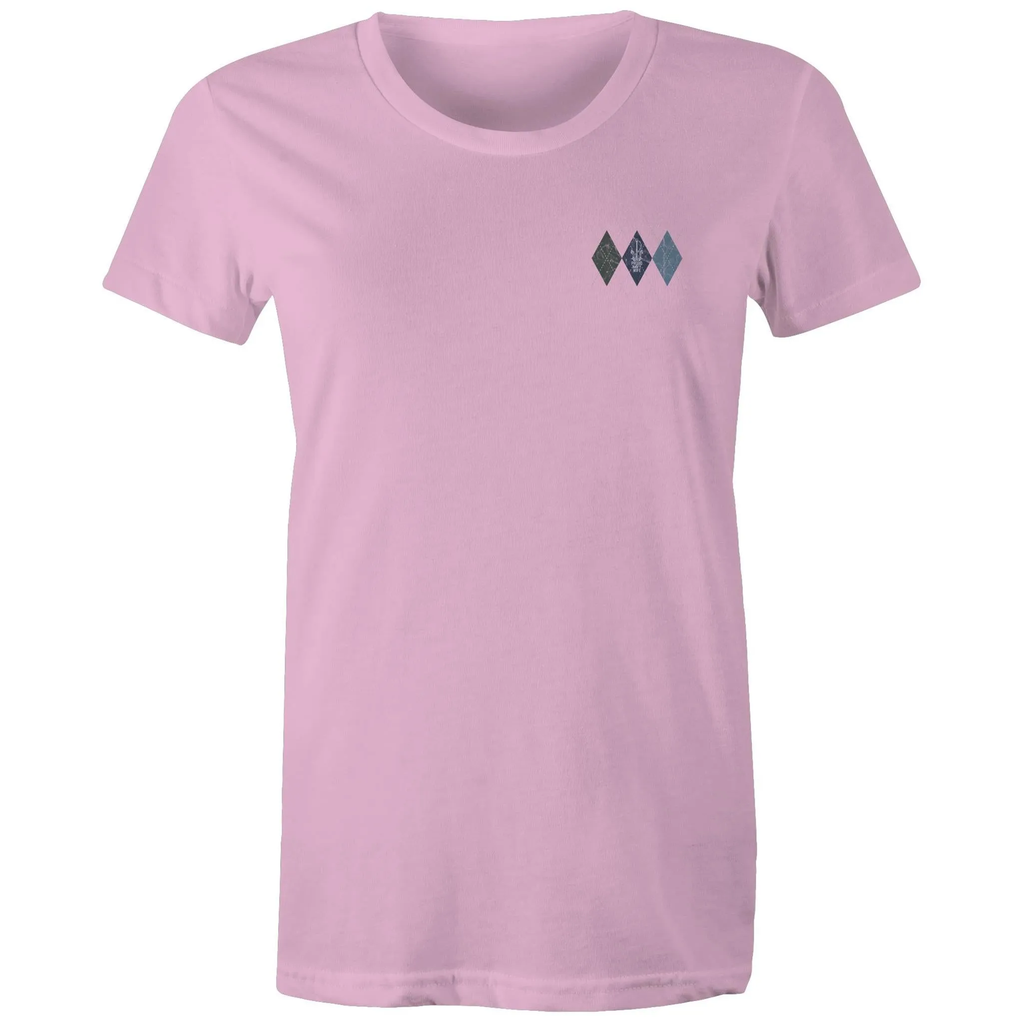 Proud Navy Wife (Argyle) Women's T-shirt