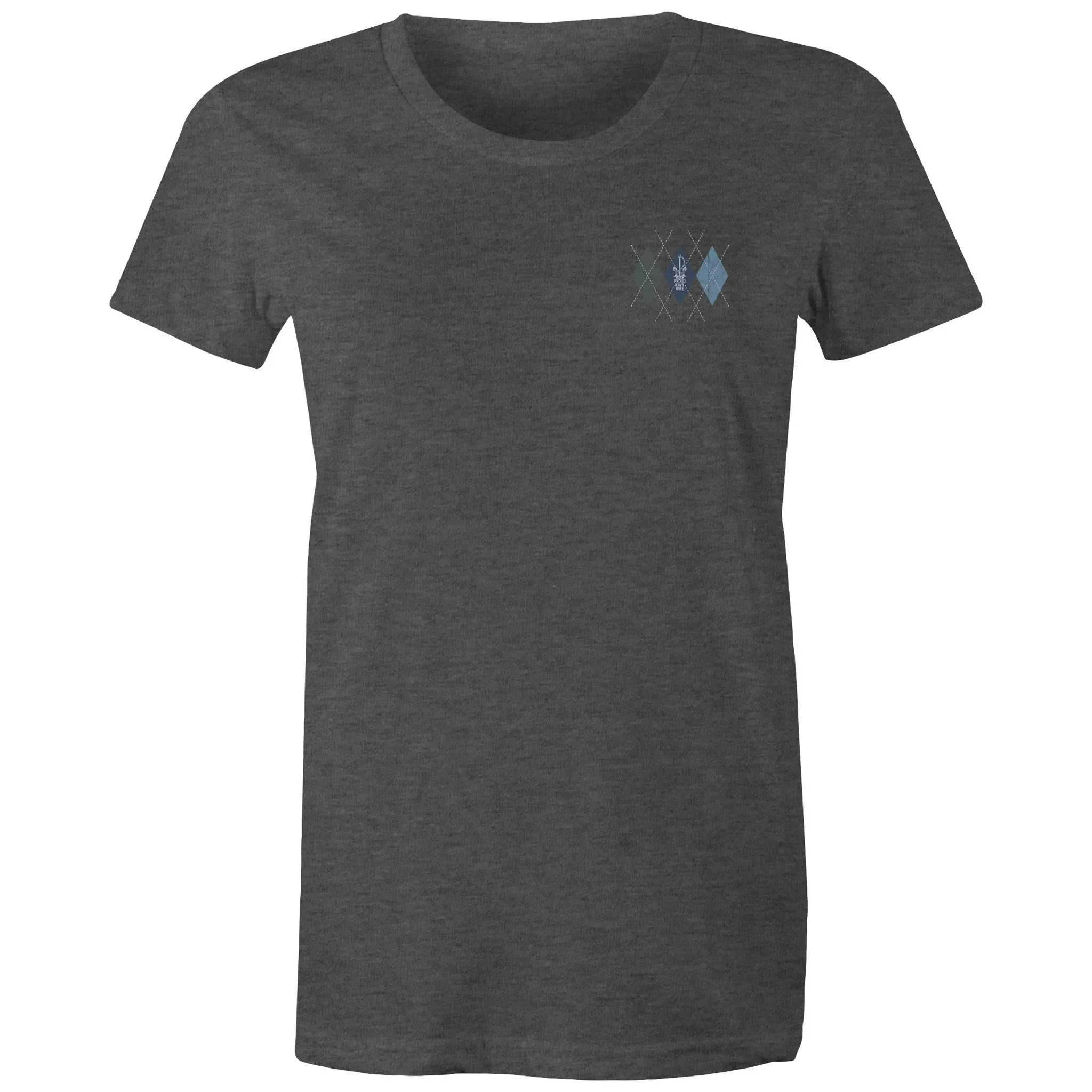 Proud Navy Wife (Argyle) Women's T-shirt